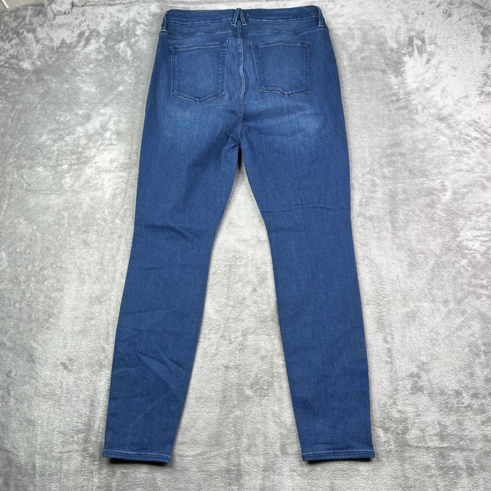 Good American Good Legs Skinny Jeans Womens 10 Blue Dark Wash Stretch High Rise - Picture 3 of 13